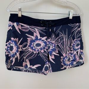 Patagonia Navy Blue Floral Board Shorts Size 6